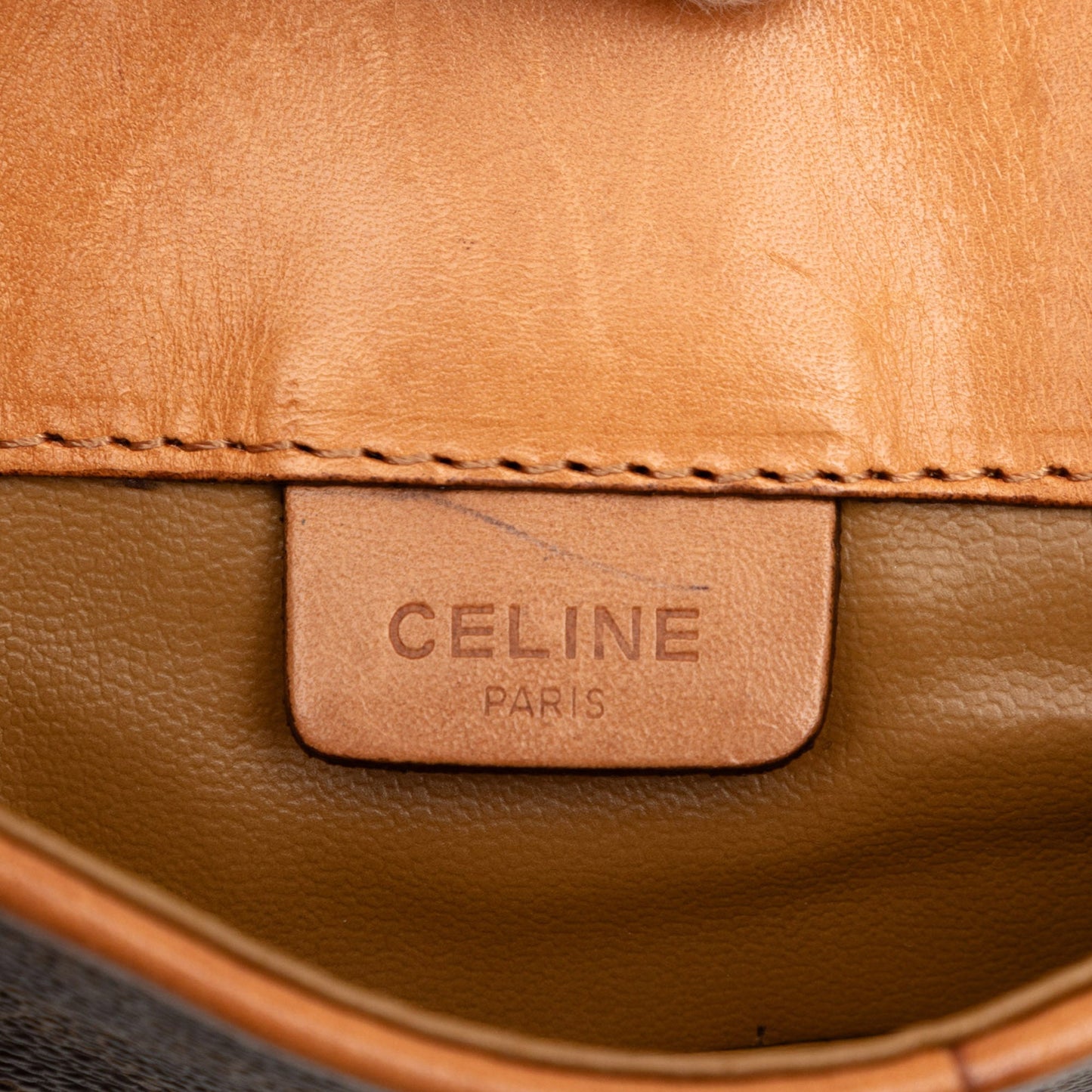 Celine Macadam Coated Canvas Clutch