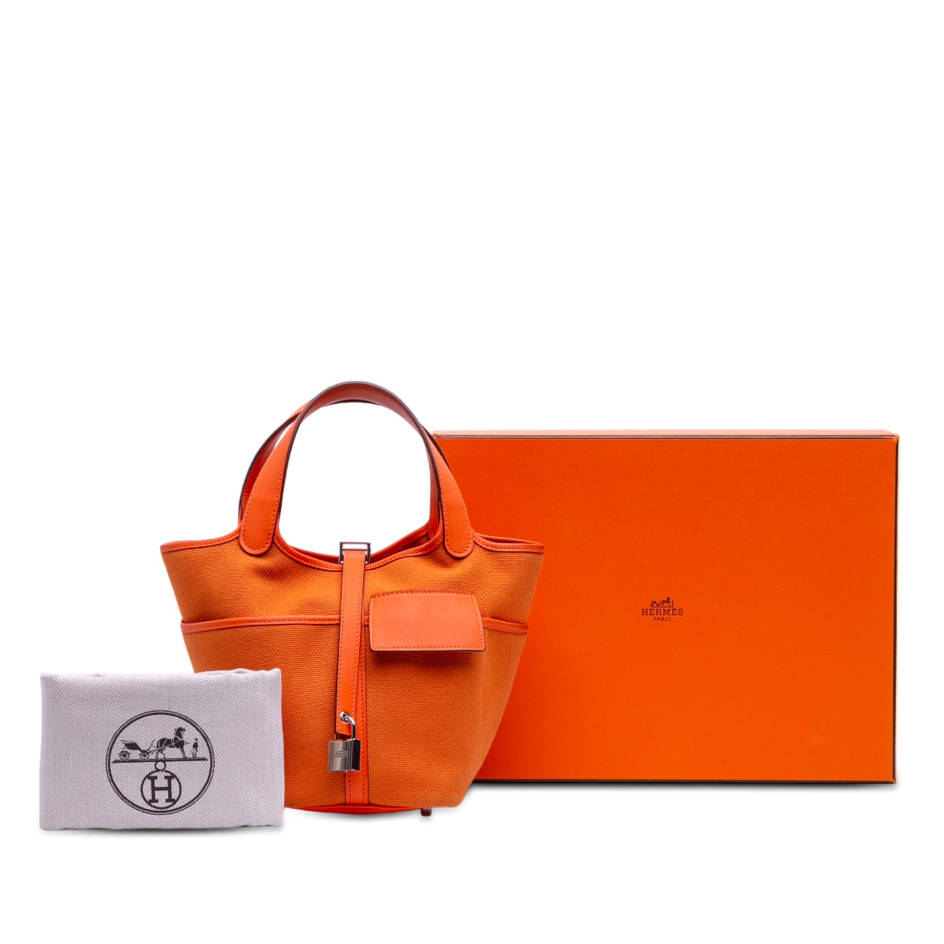 Hermès Toile Goeland and Swift Cargo Picotin Lock 18