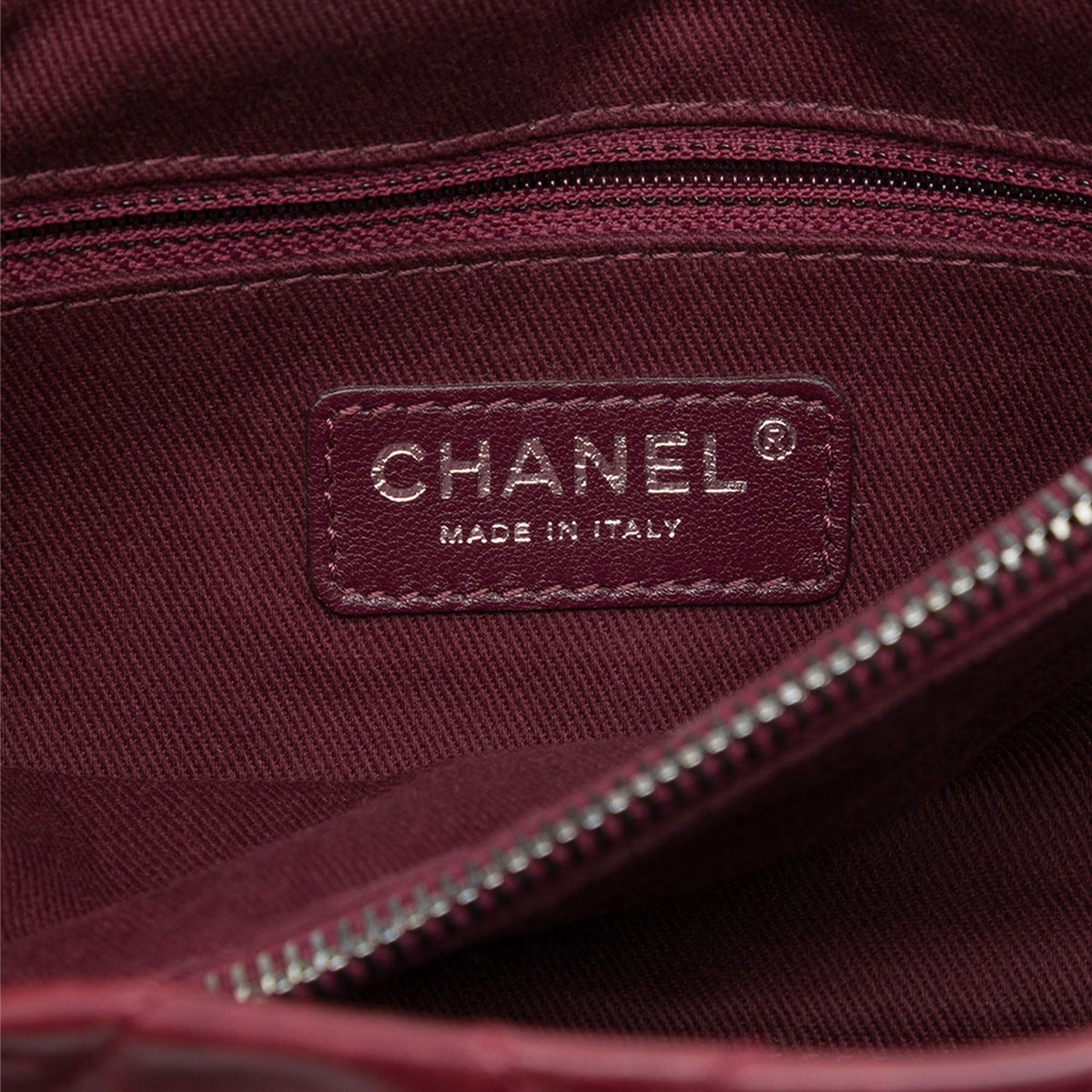 Chanel Quilted Aged Calfskin Logo Accordion Flap — Red