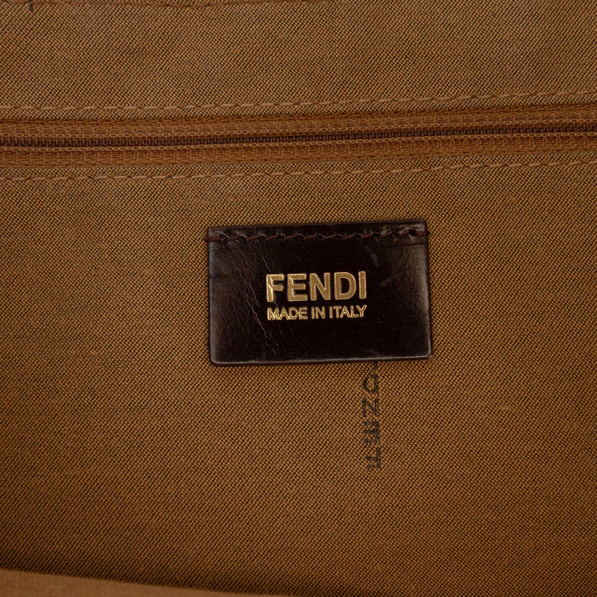 Fendi Large Zucca Canvas Glitter Mia Flap Shoulder Bag