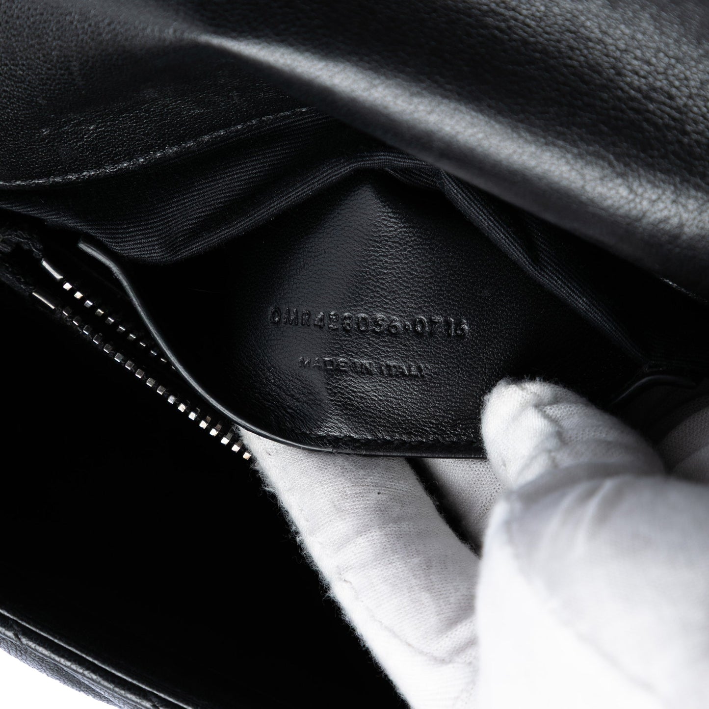 Saint Laurent Medium Chevron Sheepskin Monogram College Satchel