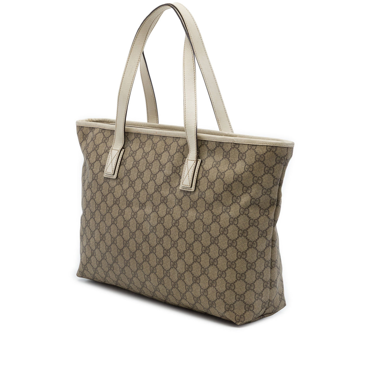 Gucci Medium GG Supreme Tote — Beige