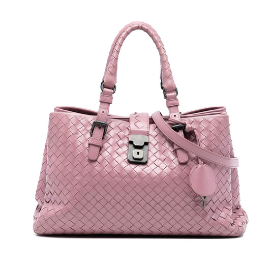 Bottega Veneta Small Nappa Intrecciato Roma Satchel