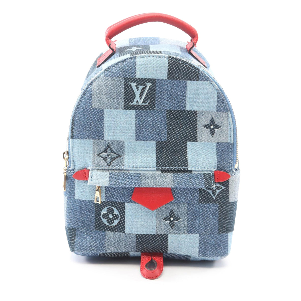 Louis Vuitton Monogram Denim Patchwork Mini Palm Springs