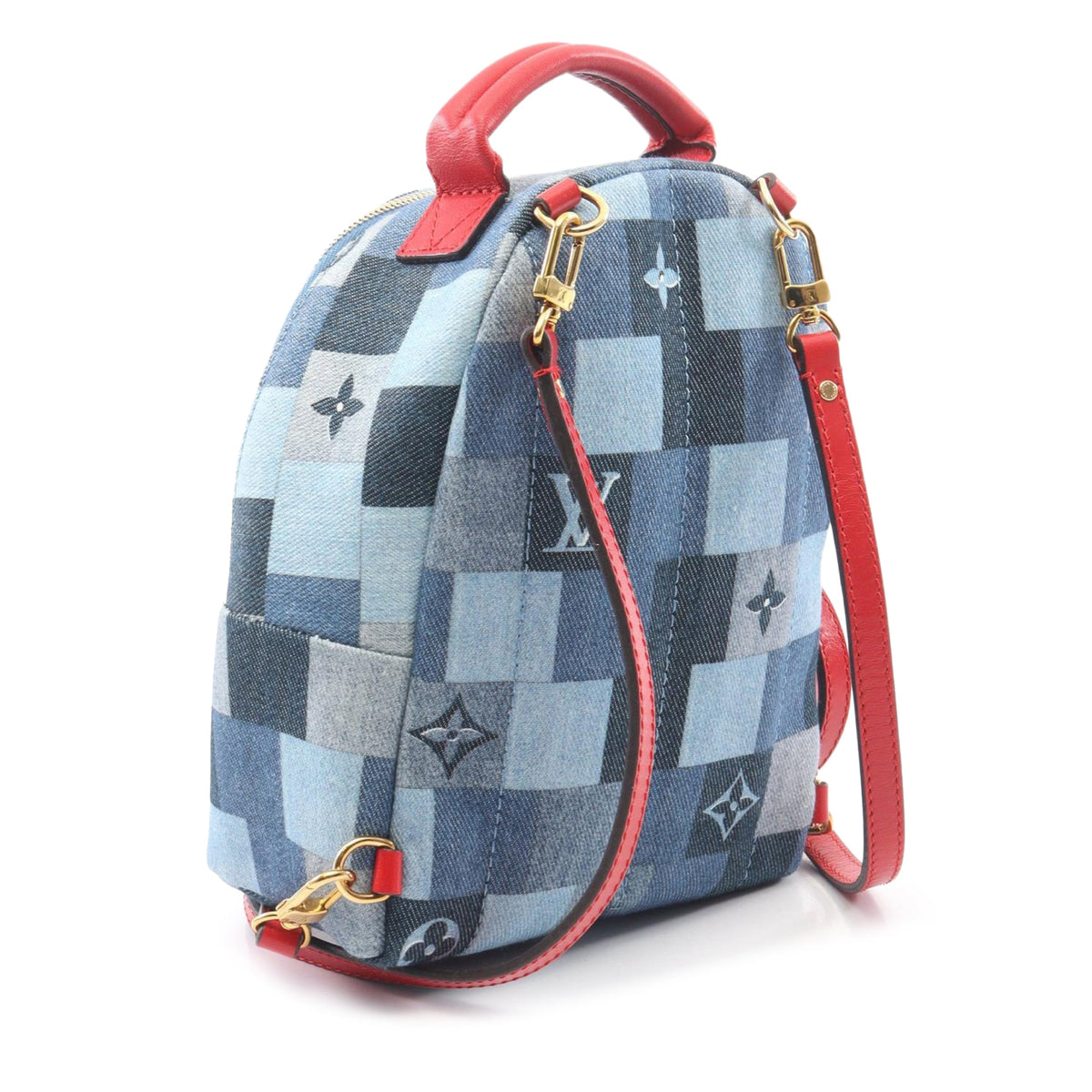 Louis Vuitton Monogram Denim Patchwork Mini Palm Springs