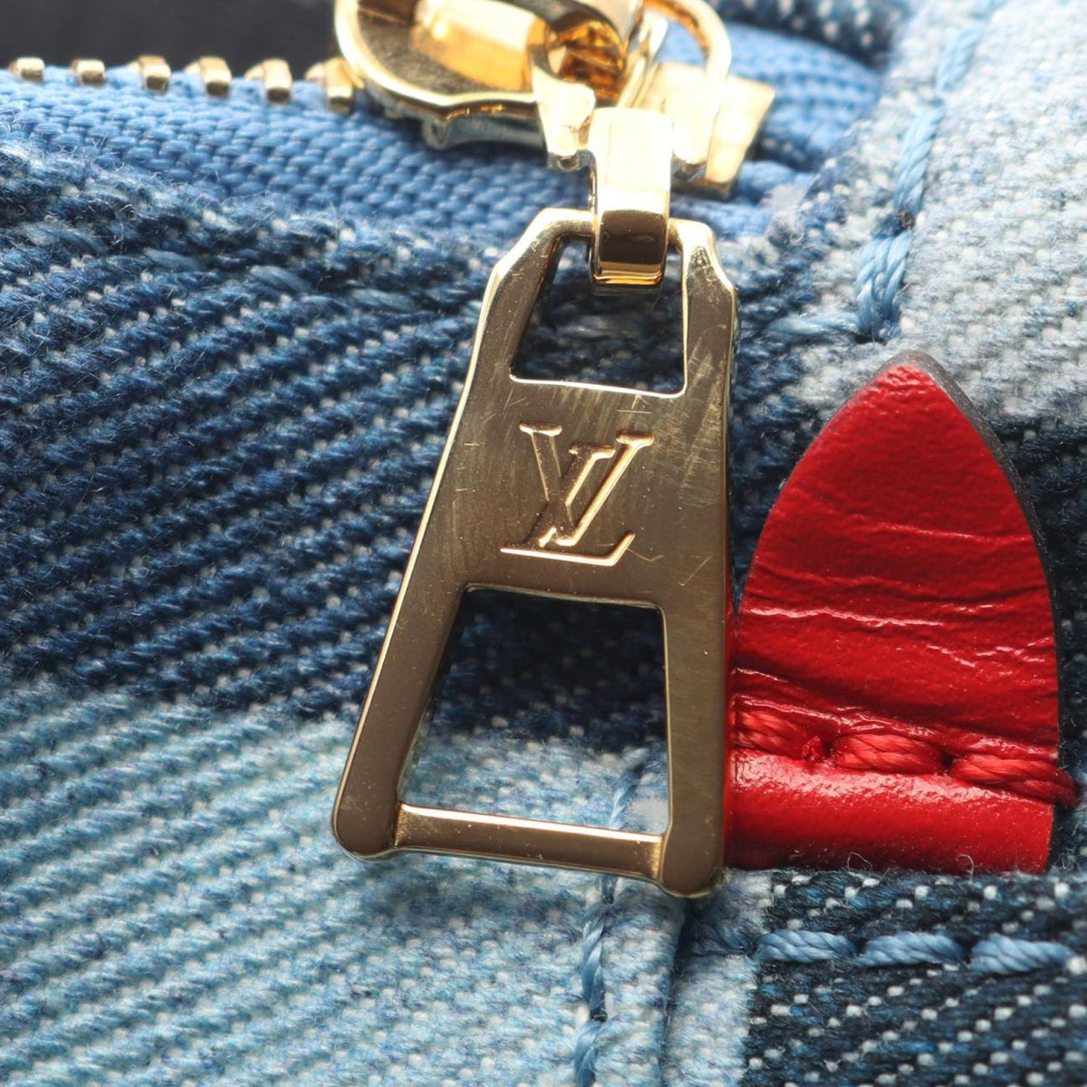 Louis Vuitton Monogram Denim Patchwork Mini Palm Springs