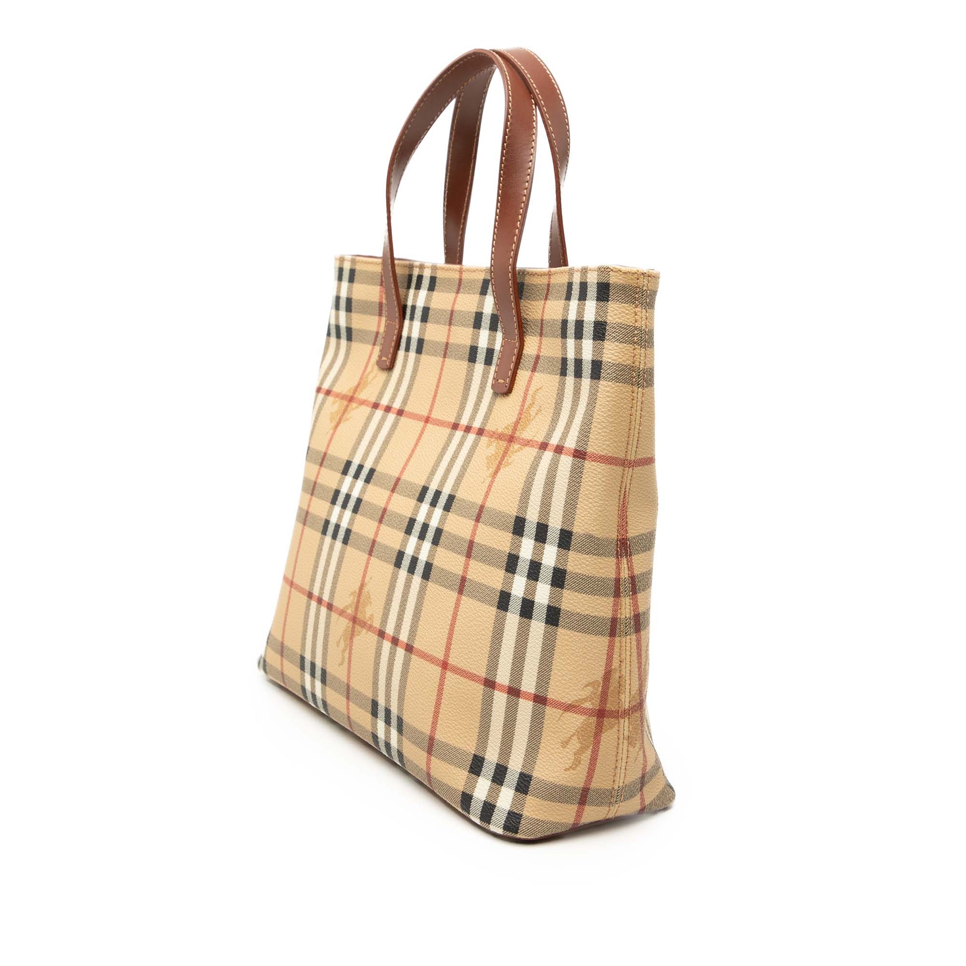 Burberry Haymarket Check Coated Canvas Tote