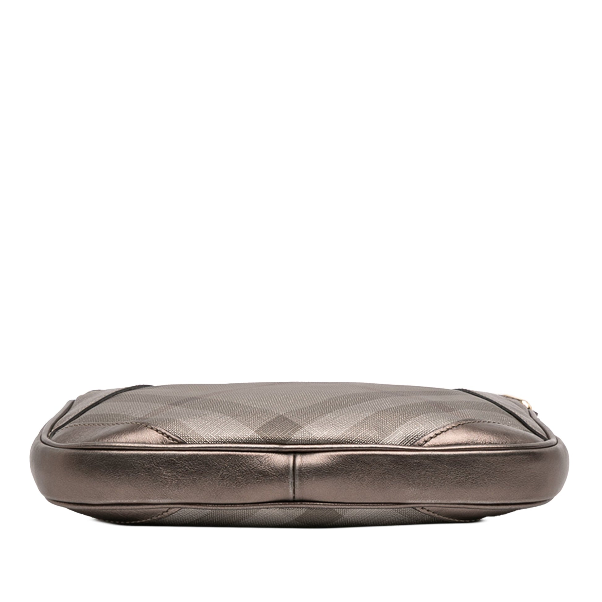 Burberry Supernova Check Canvas and Metallic Leather Crossbody