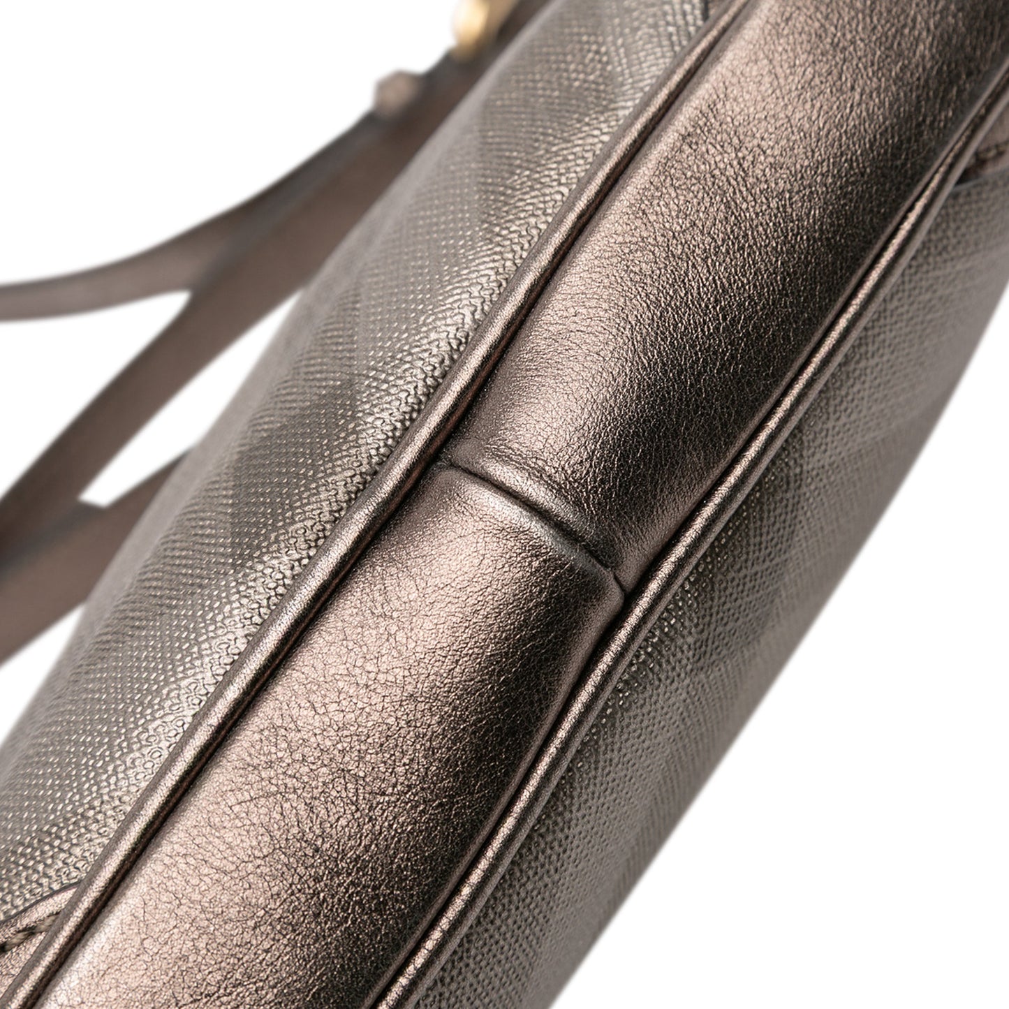Burberry Supernova Check Canvas and Metallic Leather Crossbody