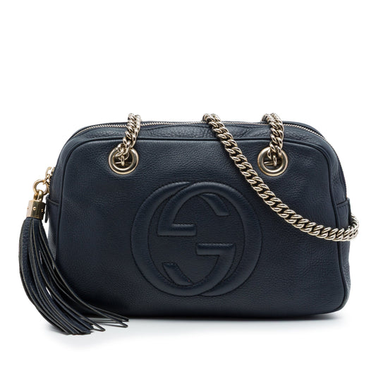 Gucci Calfskin Soho Chain Zip Shoulder Bag