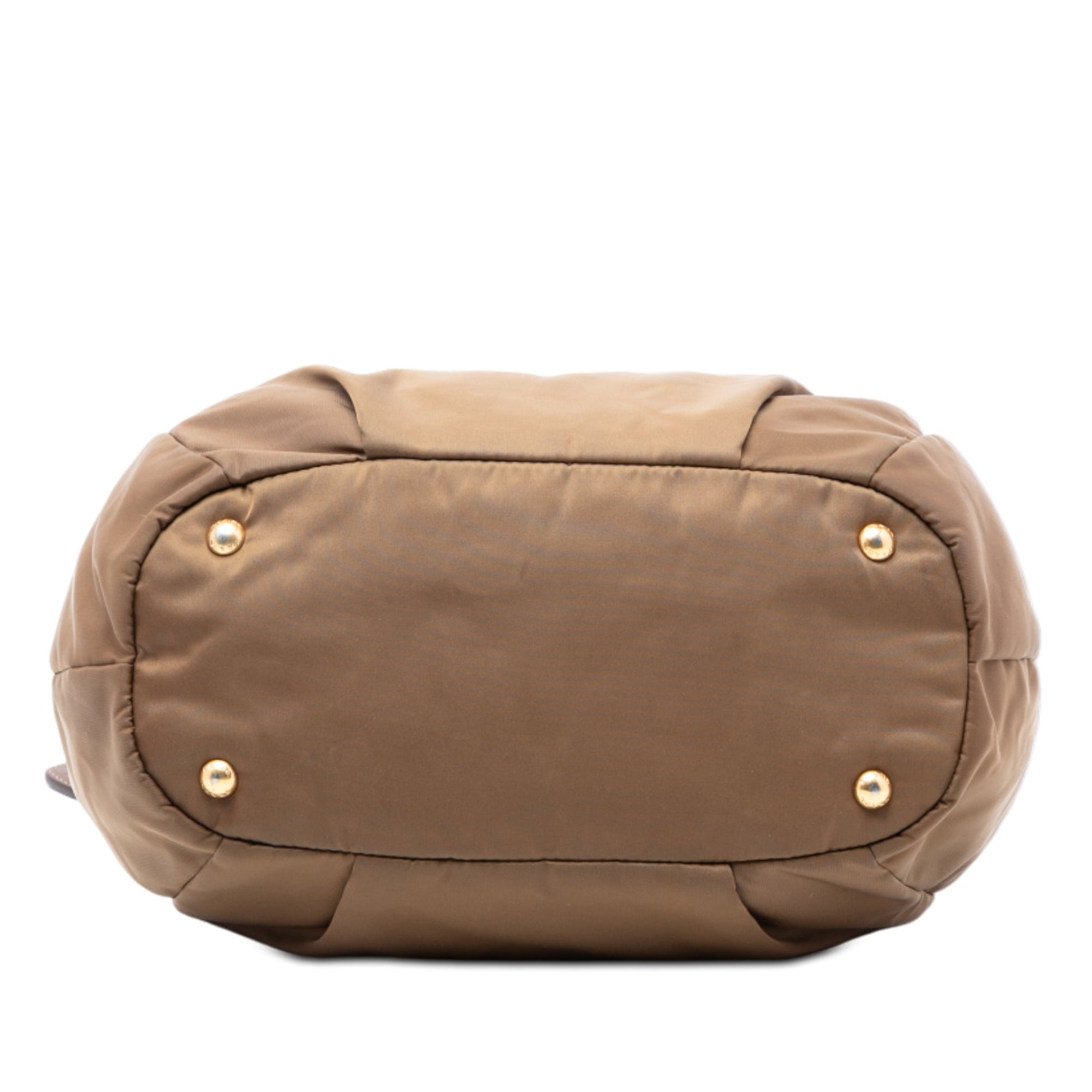 Prada Vitello Daino Trimmed Tessuto Satchel