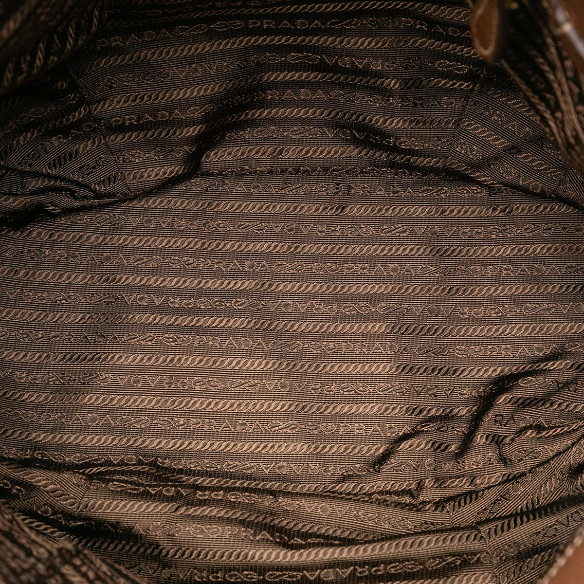 Prada Vitello Daino Trimmed Tessuto Satchel
