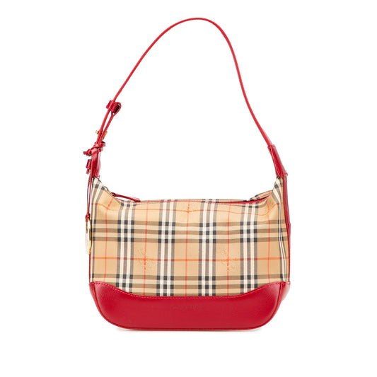 Burberry Haymarket Check Canvas Shoulder Bag