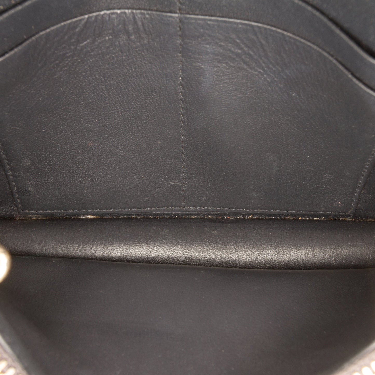 Dior Metallic Patent Microcannage Diorama Wallet on Chain