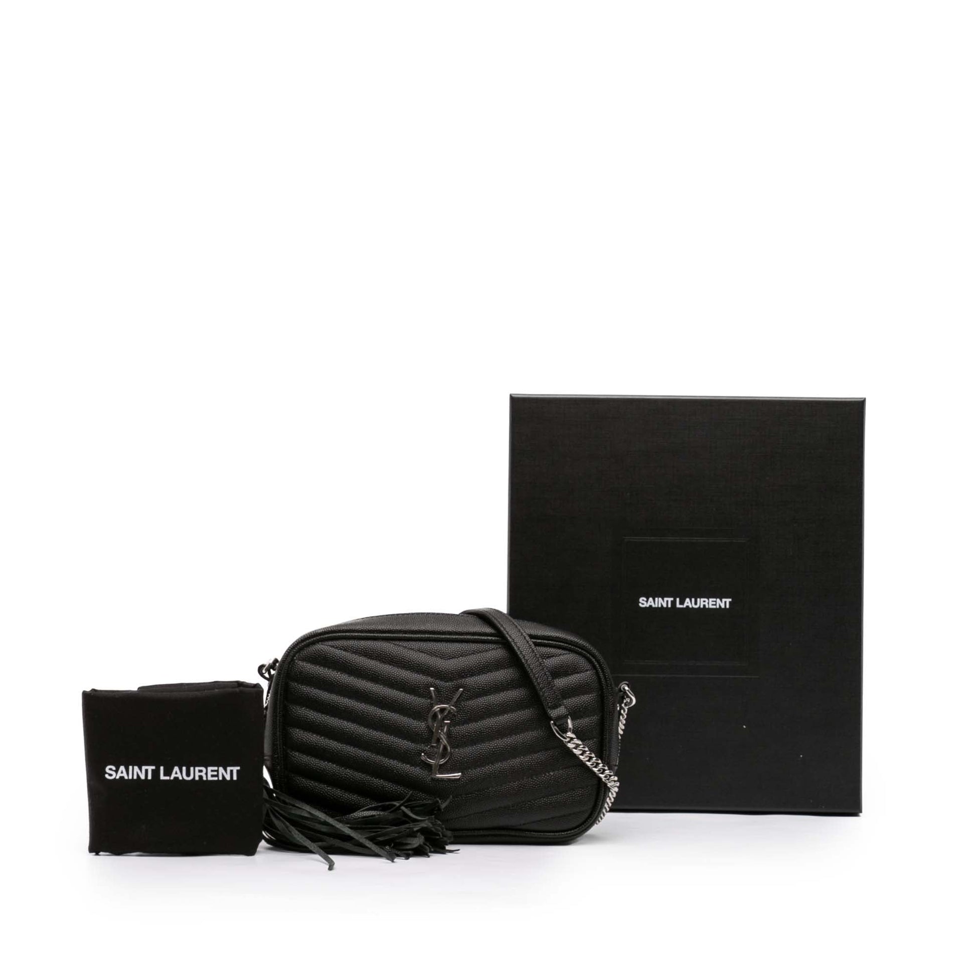 Saint Laurent Mini Grain de Poudre Monogram Lou Camera Bag