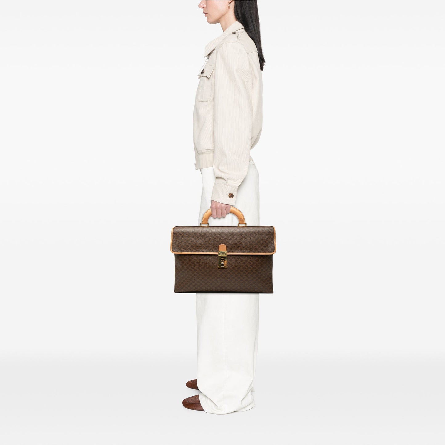 Celine Macadam Coated Canvas Business Bag