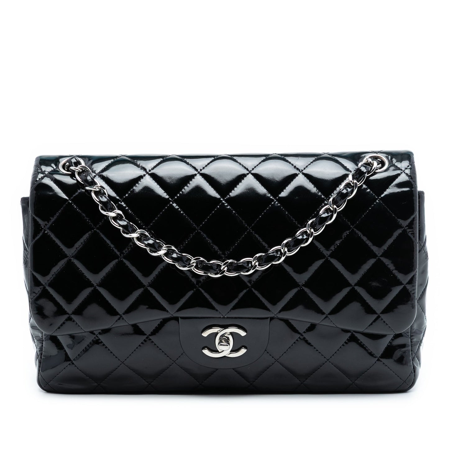 Chanel Jumbo Classic Patent Double Flap
