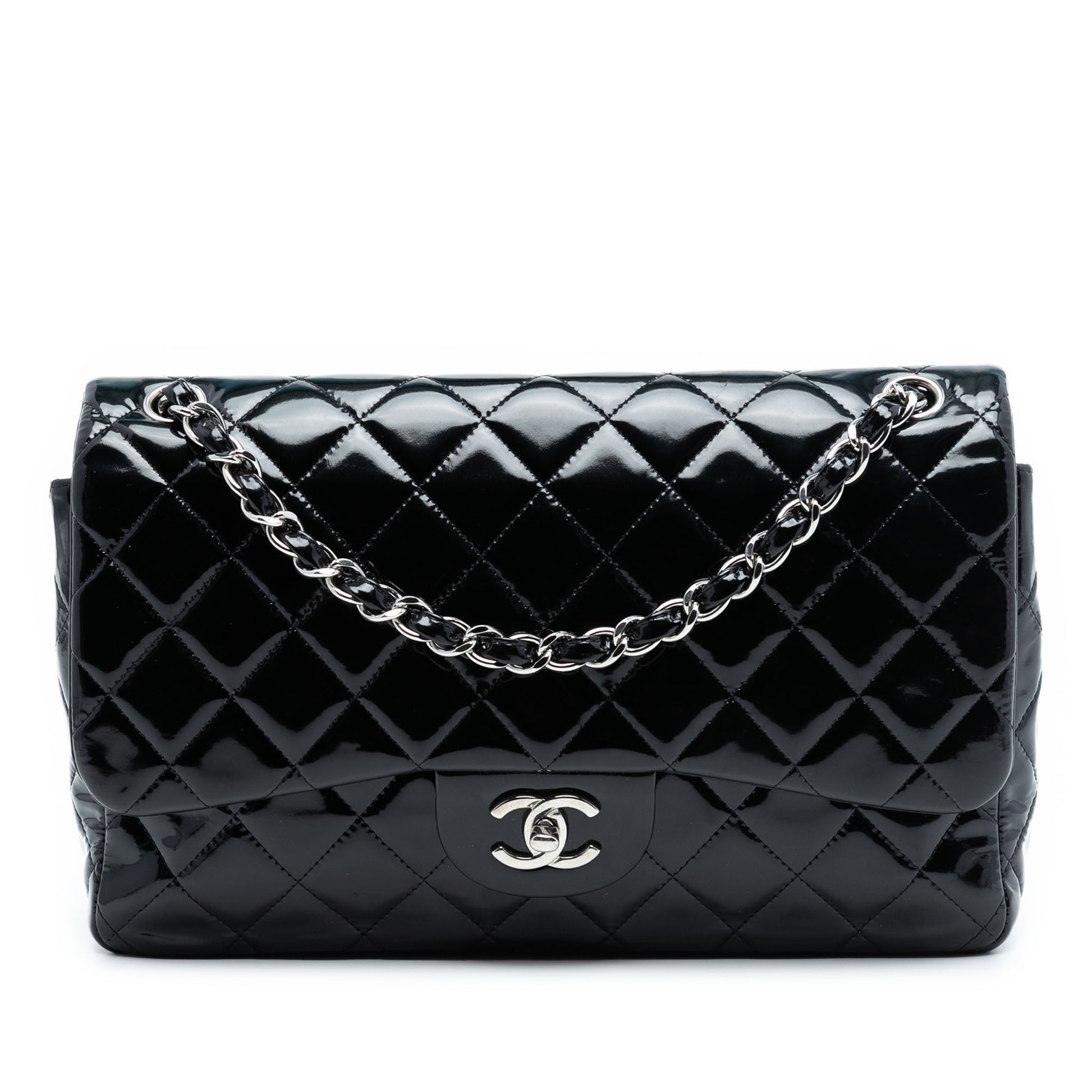 Chanel Jumbo Classic Patent Double Flap