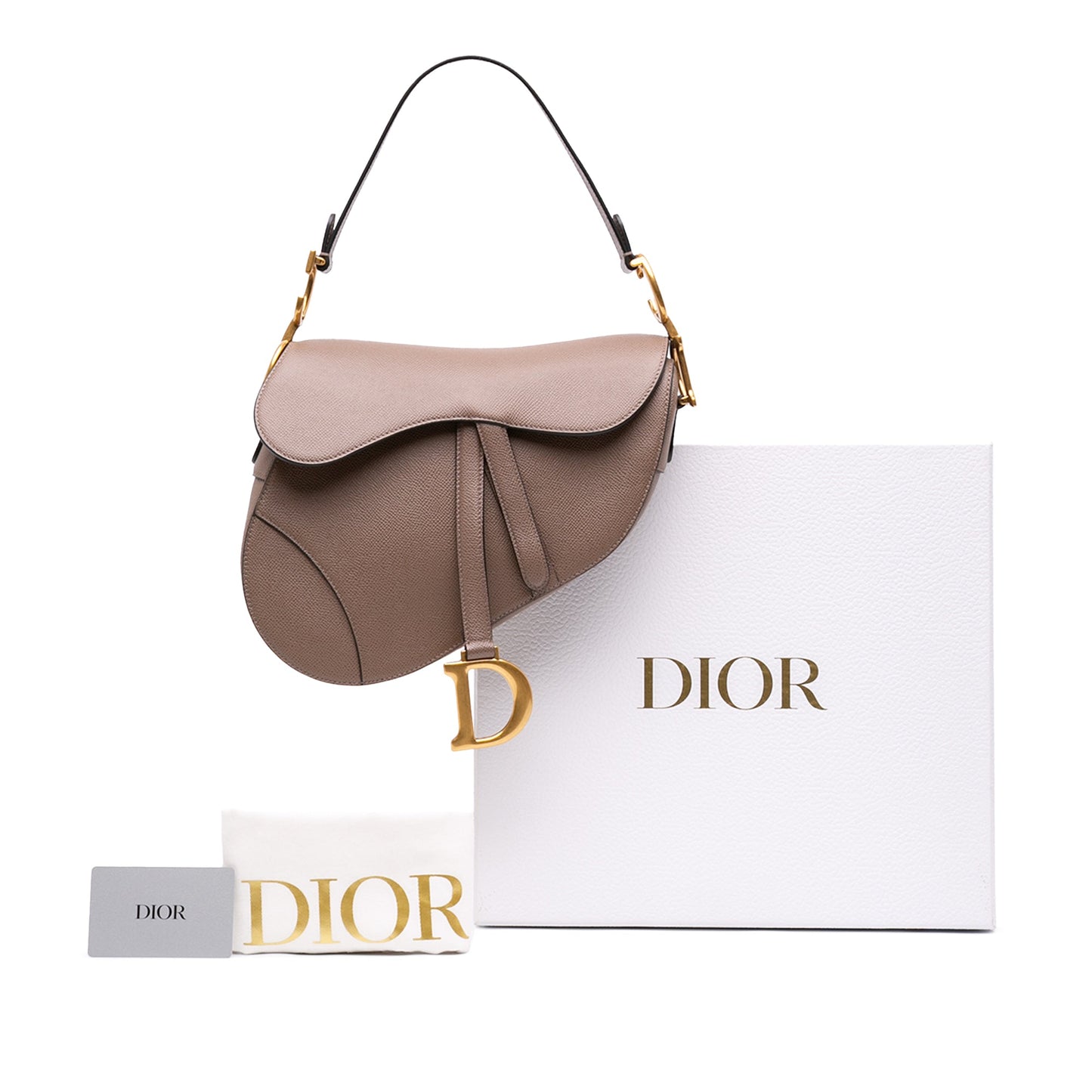 Dior Grained Calfskin Saddle Bag