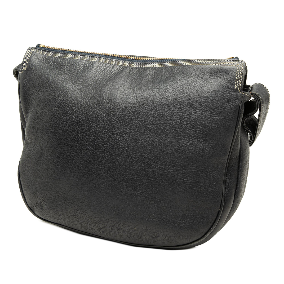 LOEWE Leather Anagram Crossbody — Black