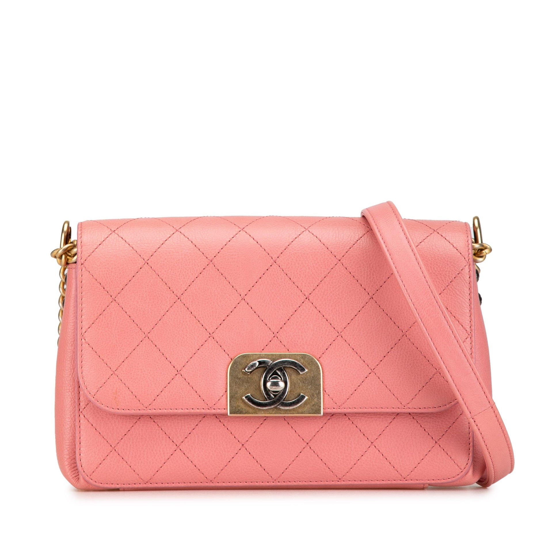 Chanel Quilted Calfskin Straight Lined Flap