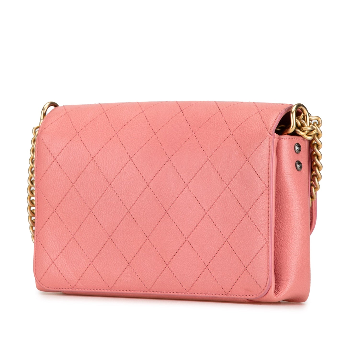 Chanel Quilted Calfskin Straight Lined Flap