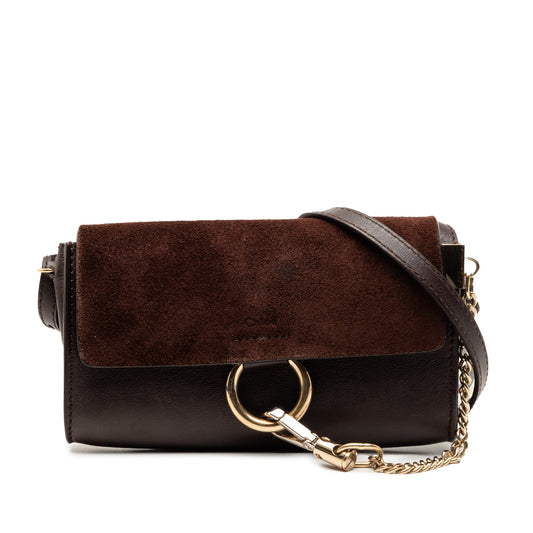 Mini Calfskin and Suede Faye Crossbody
