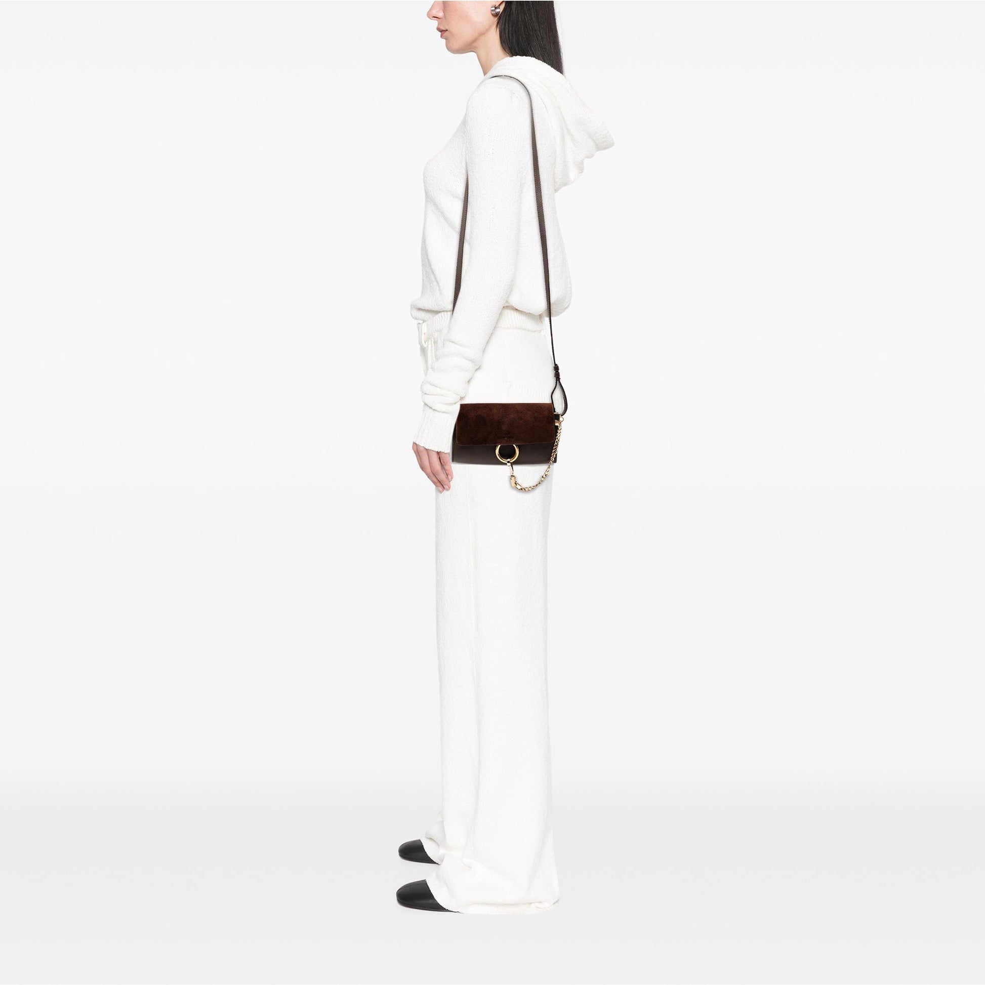 Mini Calfskin and Suede Faye Crossbody