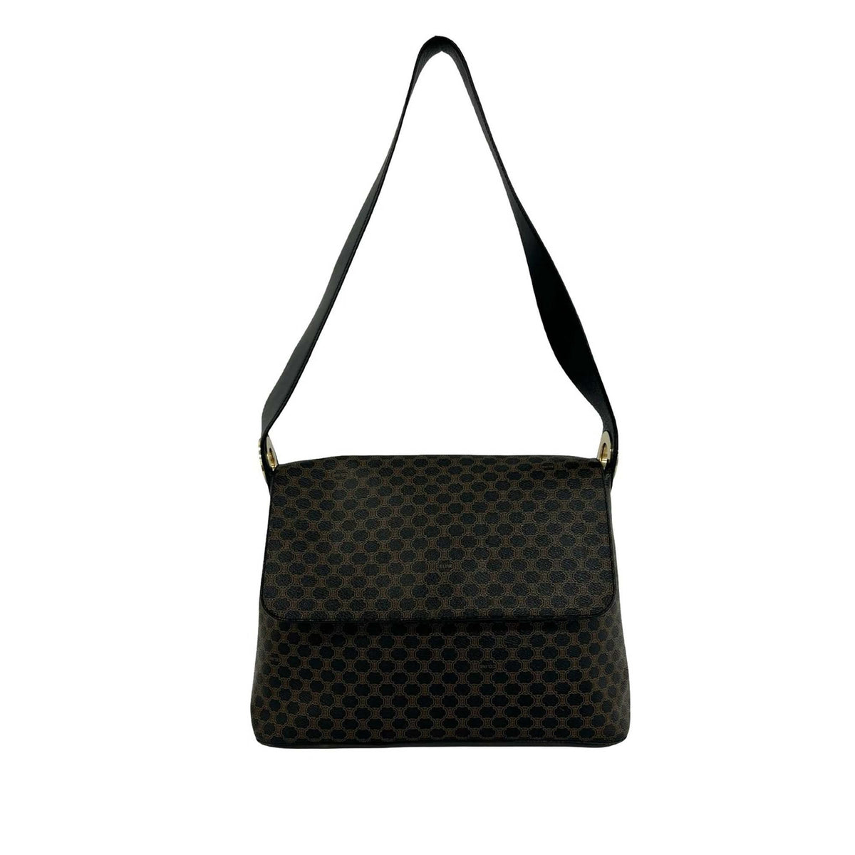 Celine Macadam Coated Canvas Shoulder Bag