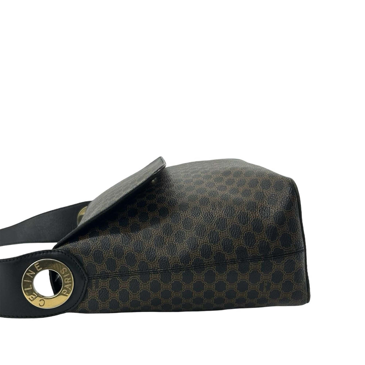 Celine Macadam Coated Canvas Shoulder Bag