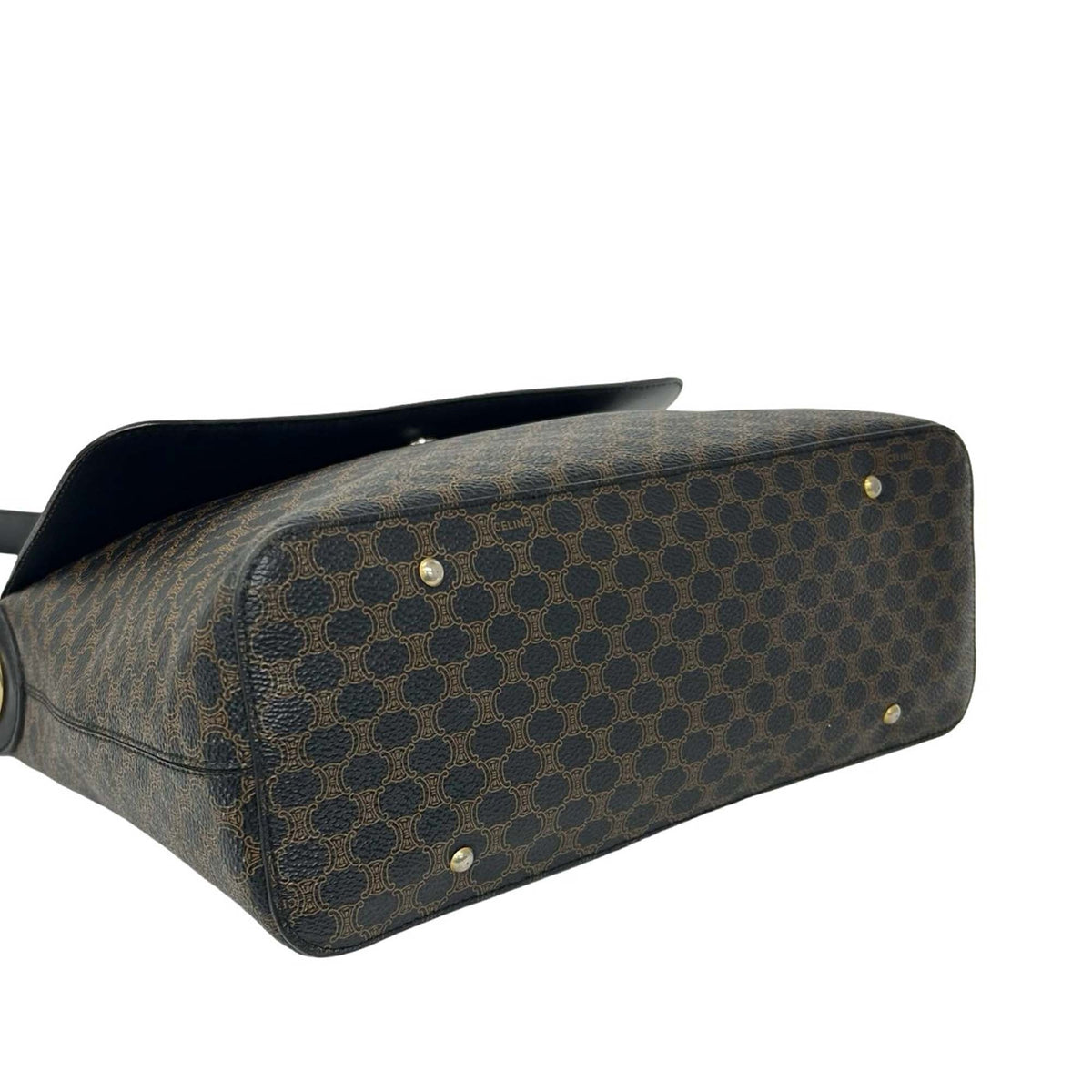 Celine Macadam Coated Canvas Shoulder Bag