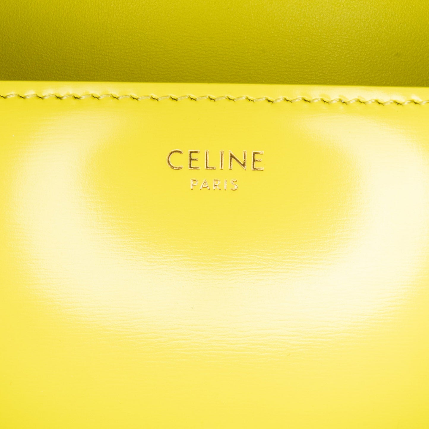 Celine Calfskin Cuir Triomphe Chain Shoulder Bag