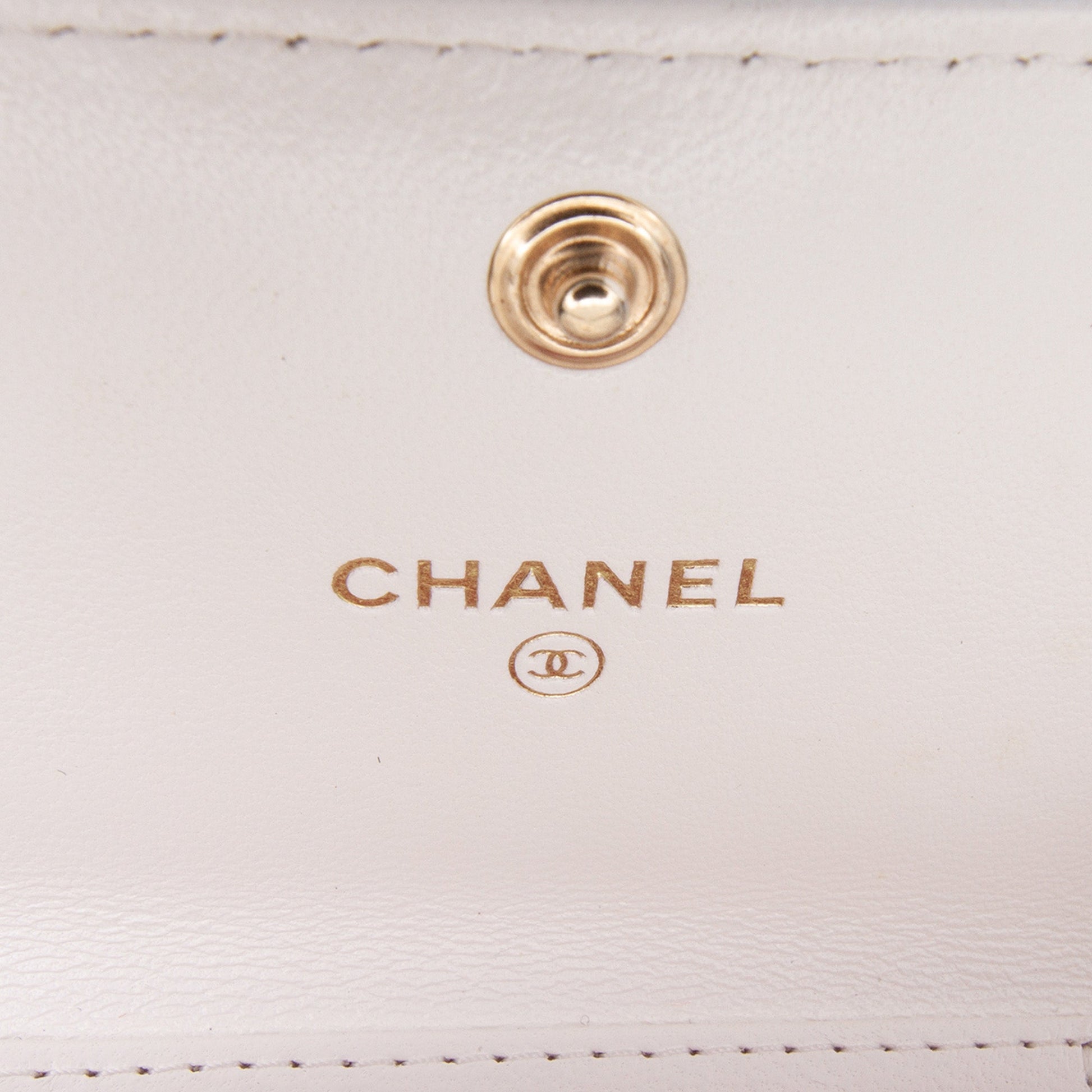 Chanel Quilted Lambskin Chanel 19 Card Holder On Chain