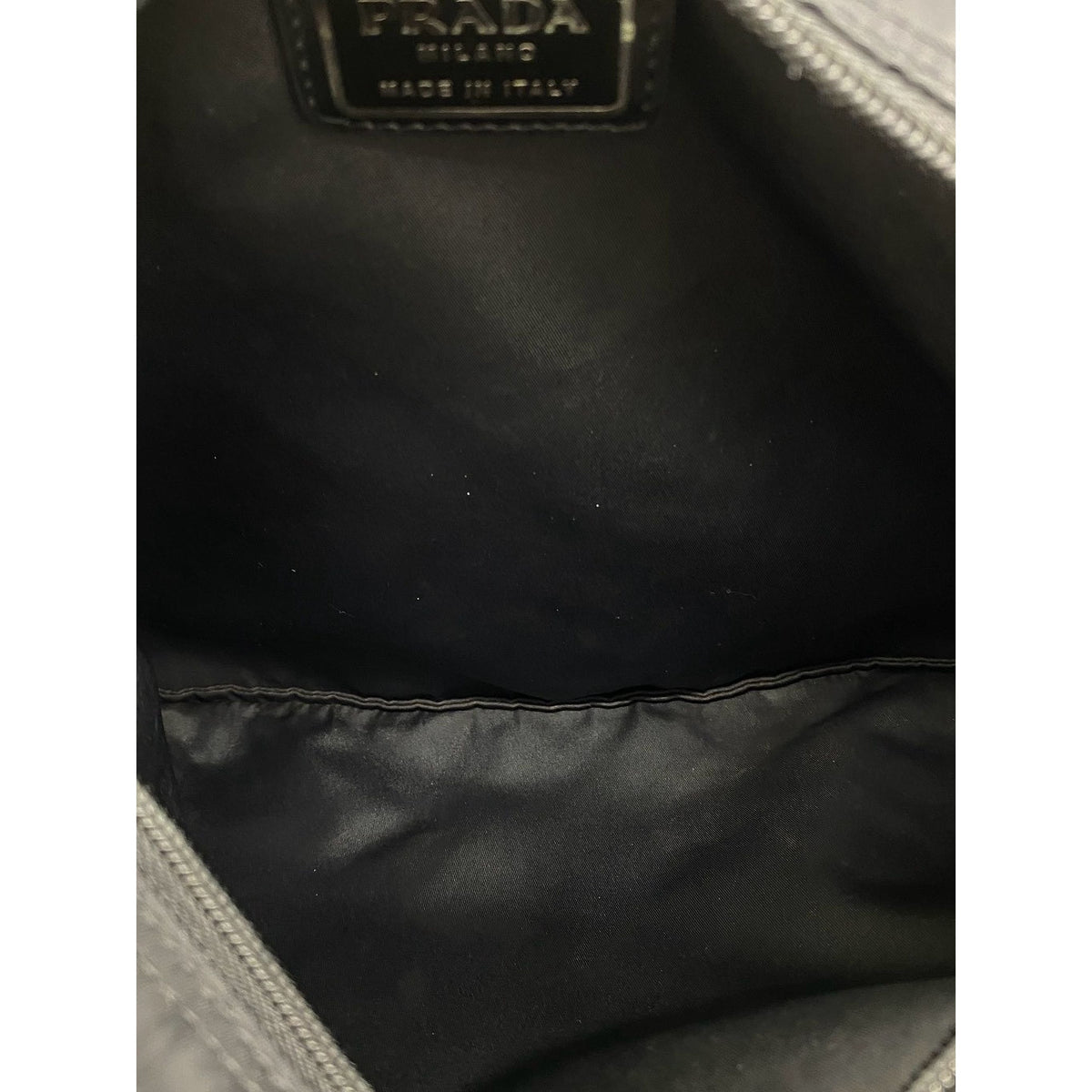 Prada Tessuto Zip Top Crossbody — Black