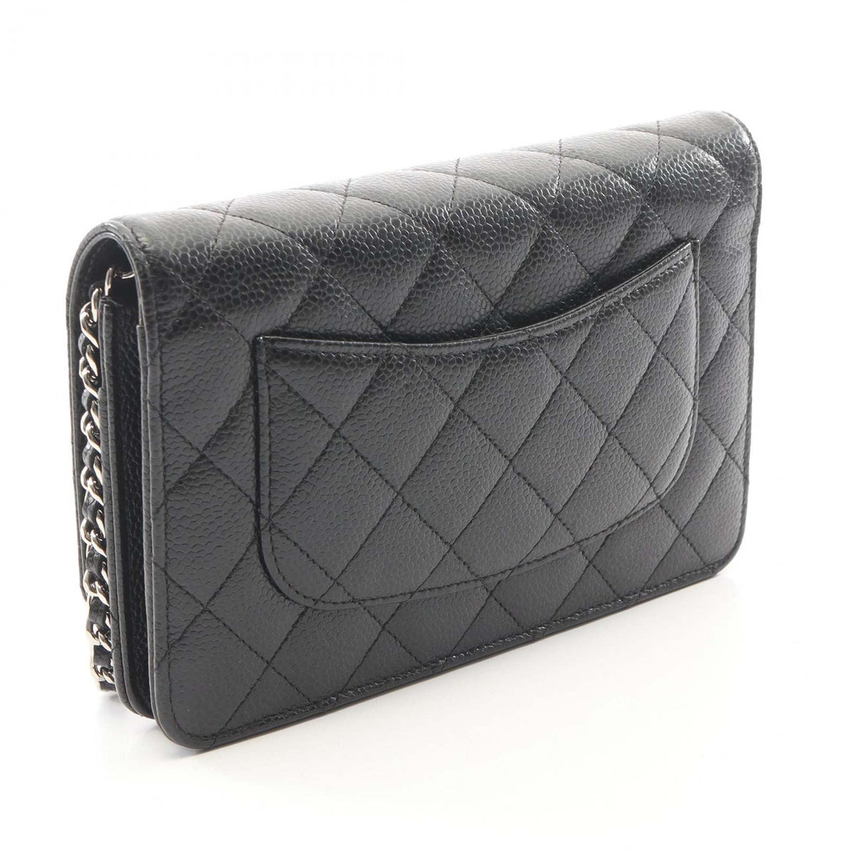 Chanel CC Quilted Caviar Wallet on Chain
