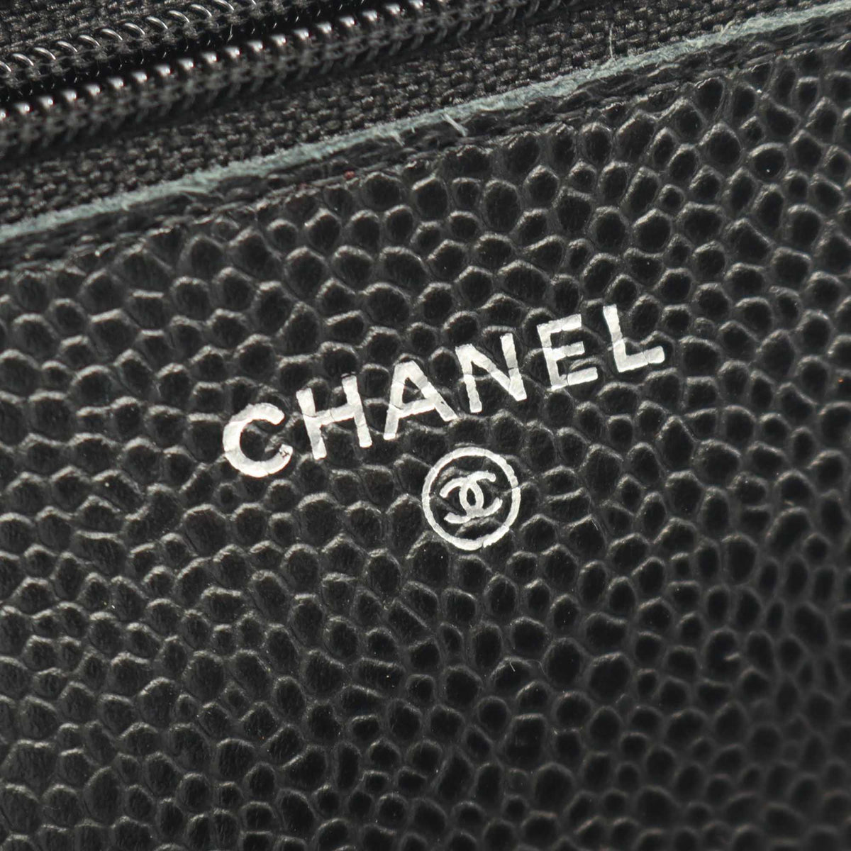 Chanel CC Quilted Caviar Wallet on Chain