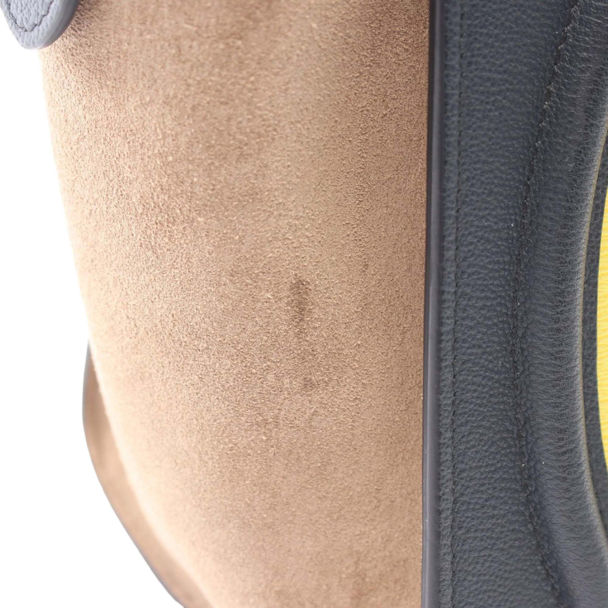 Celine Micro Tricolor Calfskin and Suede Luggage Tote — Yellow