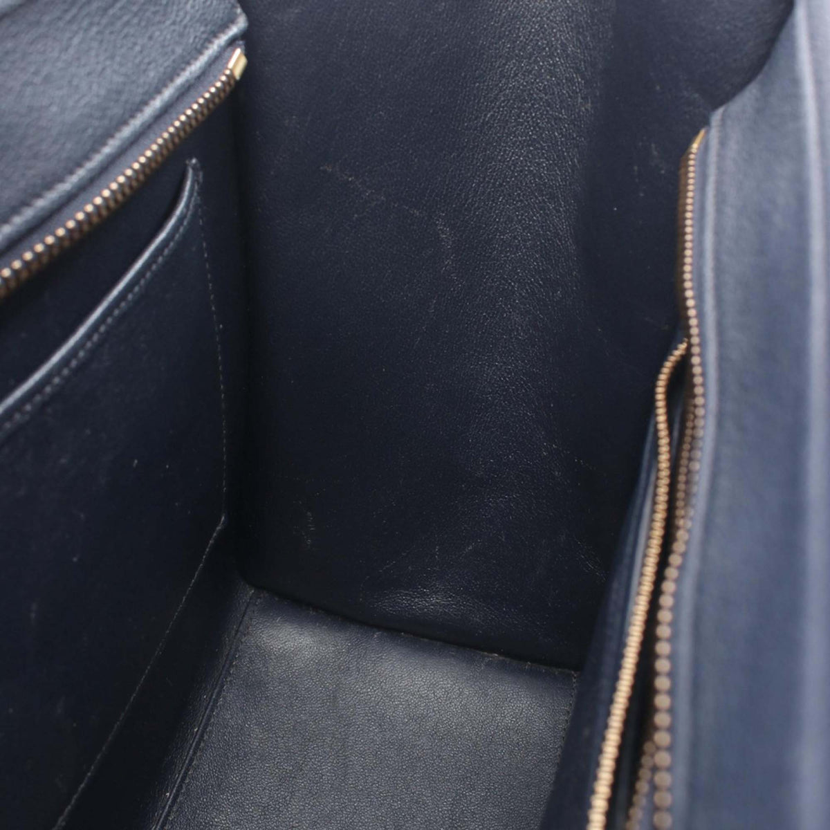 Celine Micro Tricolor Calfskin and Suede Luggage Tote — Yellow