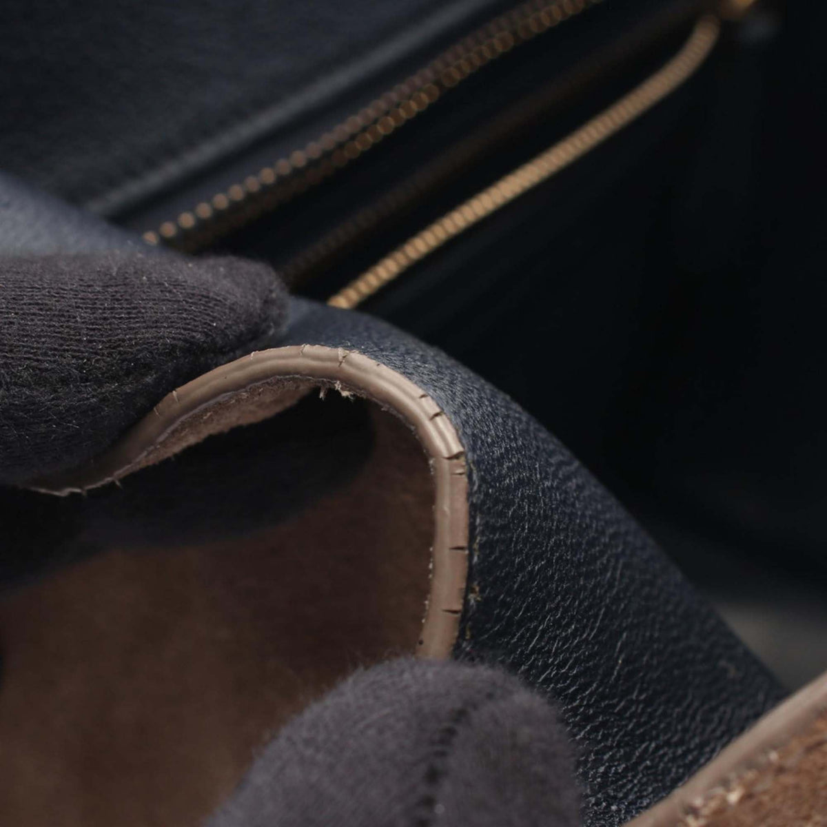 Celine Micro Tricolor Calfskin and Suede Luggage Tote — Yellow