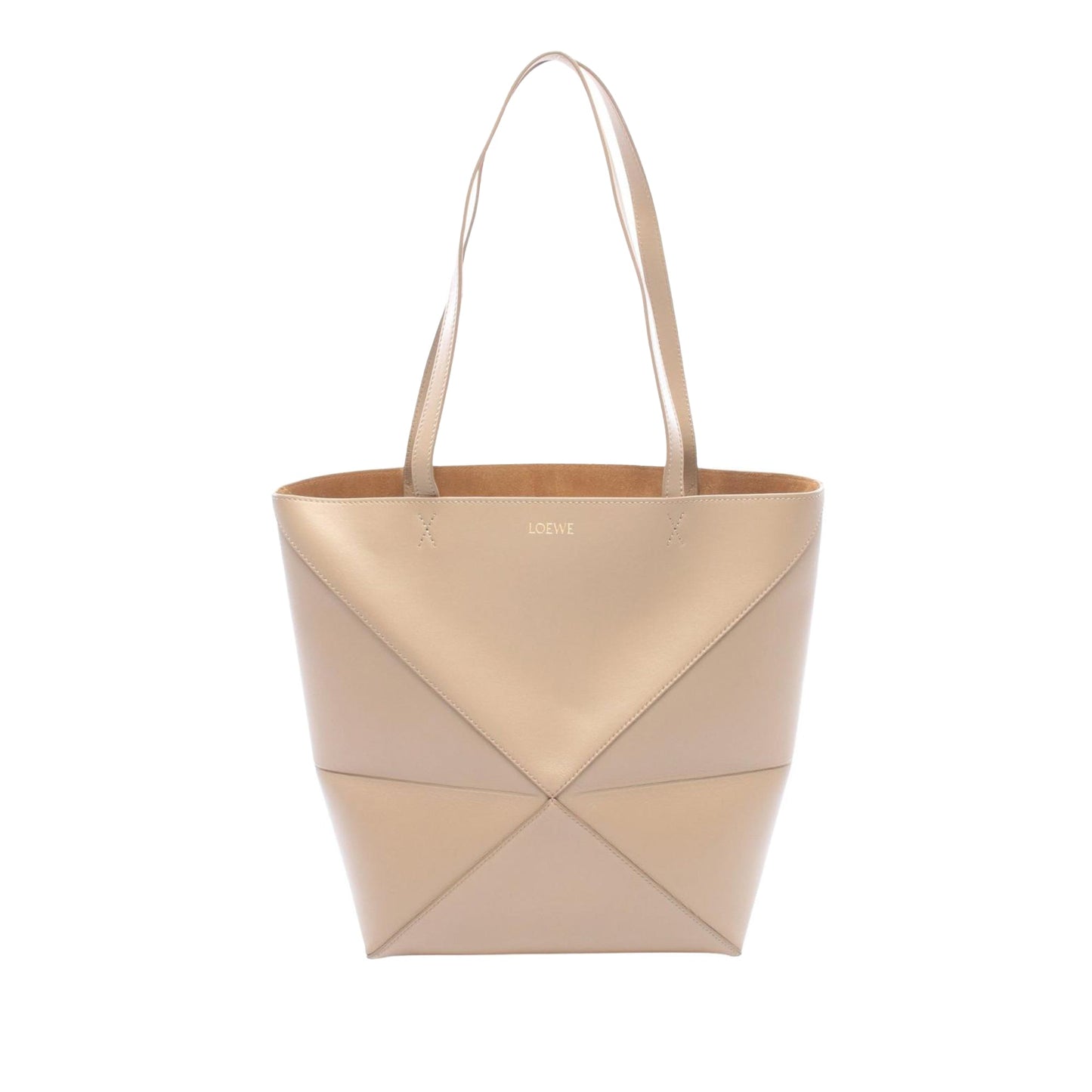 LOEWE Medium Shiny Calfskin Puzzle Fold Tote