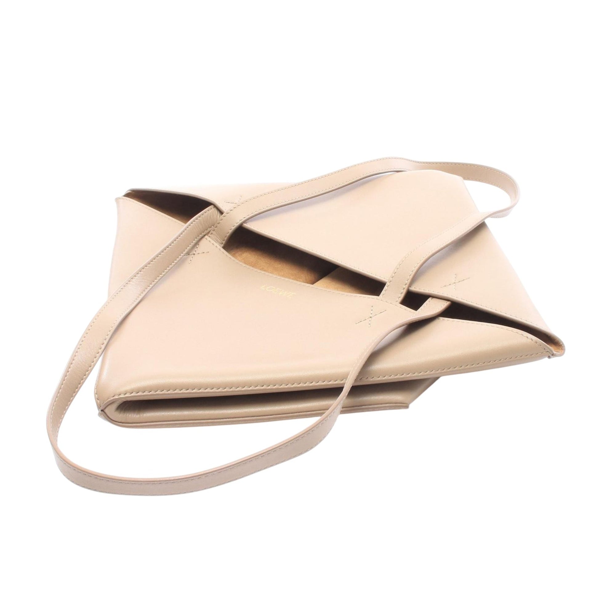 LOEWE Medium Shiny Calfskin Puzzle Fold Tote