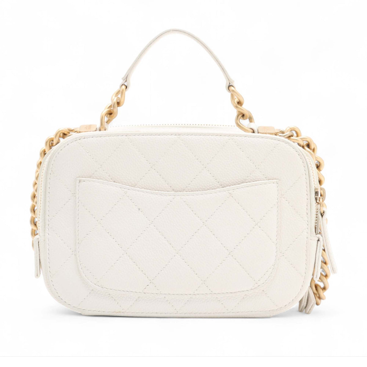 Chanel CC Caviar Top Handle Vanity Case