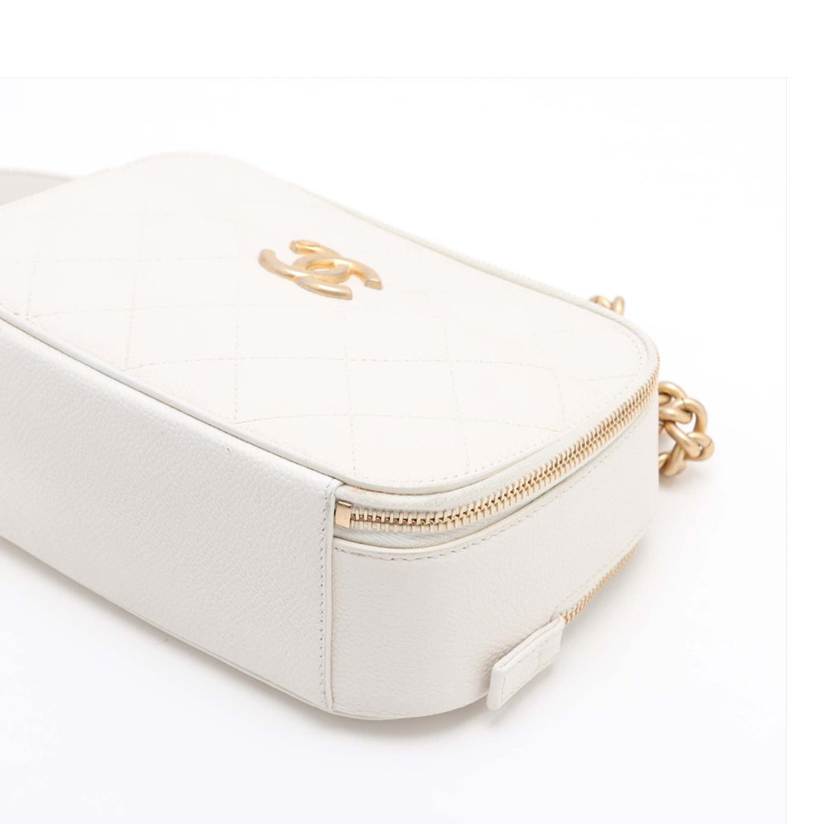Chanel CC Caviar Top Handle Vanity Case