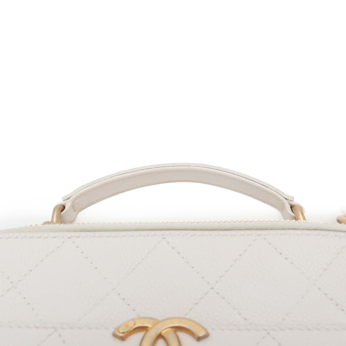Chanel CC Caviar Top Handle Vanity Case