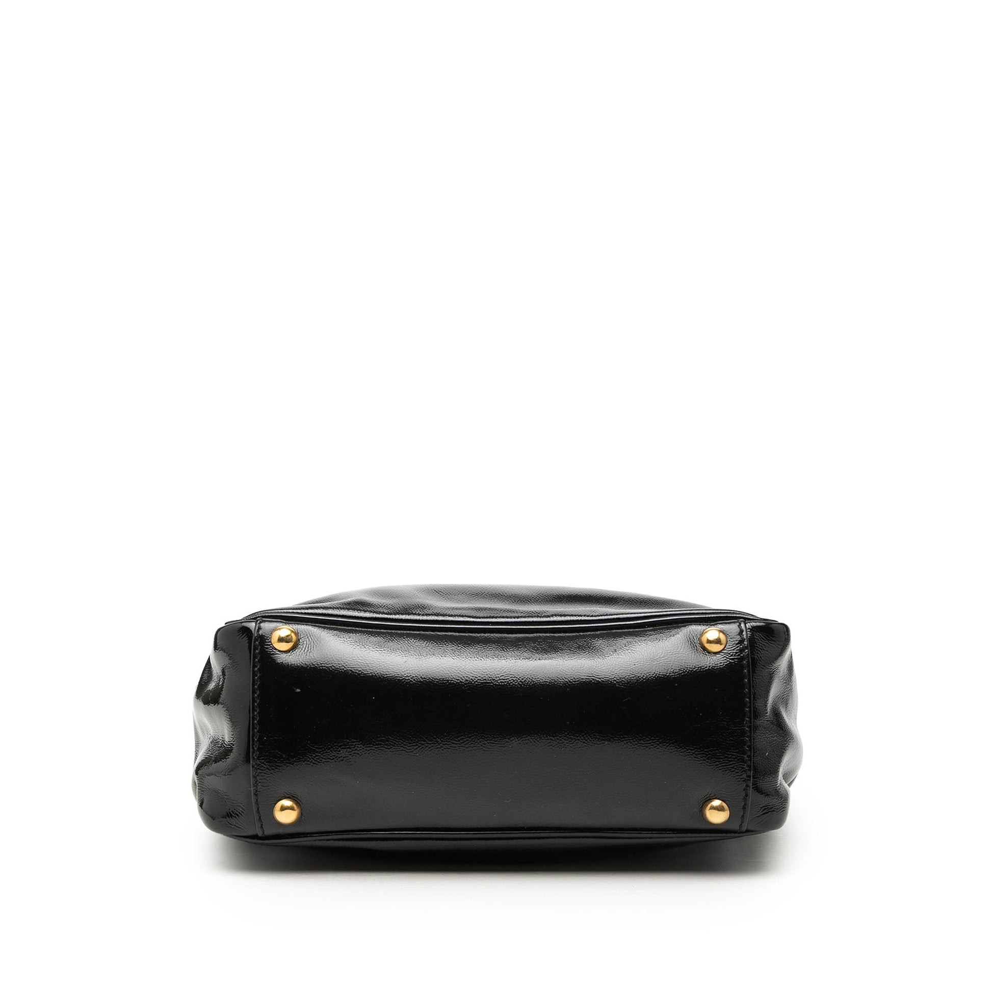 Saint Laurent Small Textured Patent Y Mail Tote