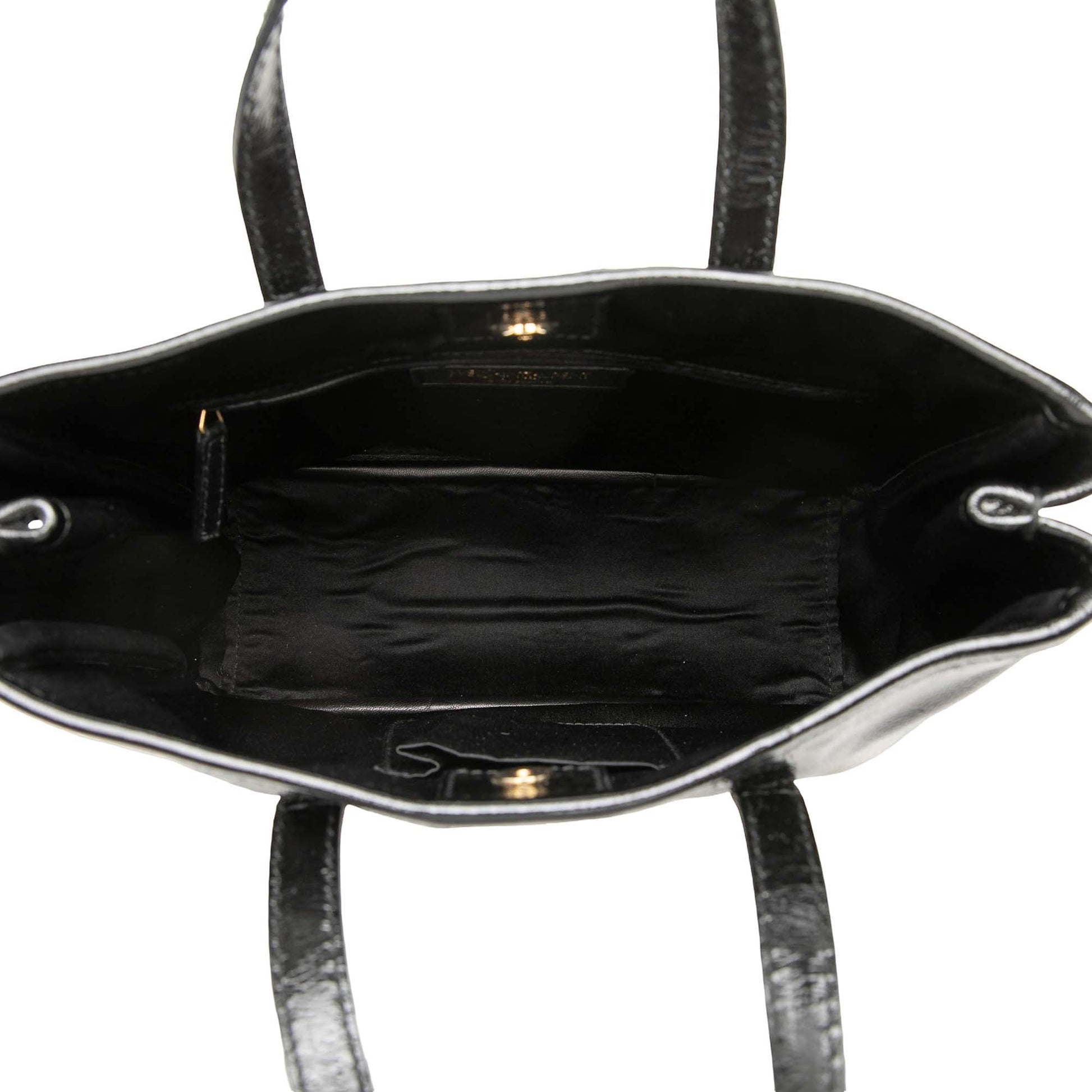 Saint Laurent Small Textured Patent Y Mail Tote