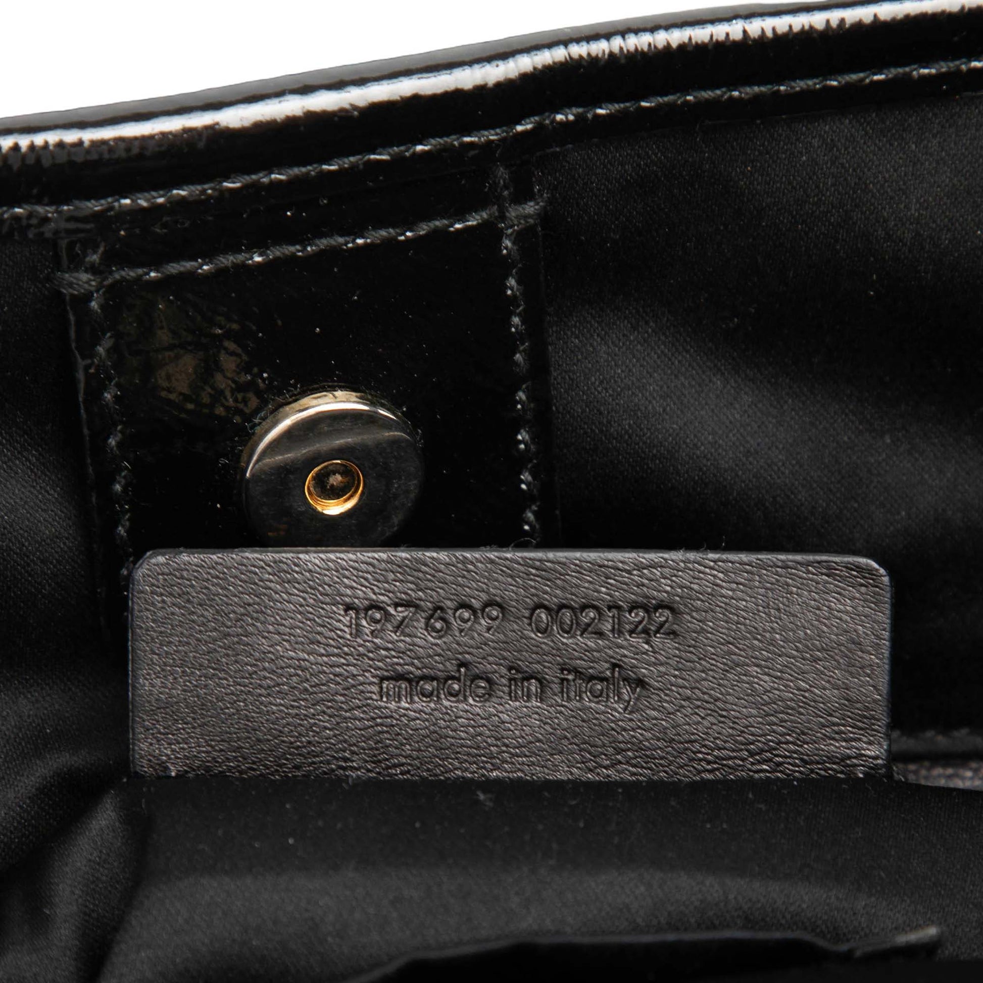 Saint Laurent Small Textured Patent Y Mail Tote