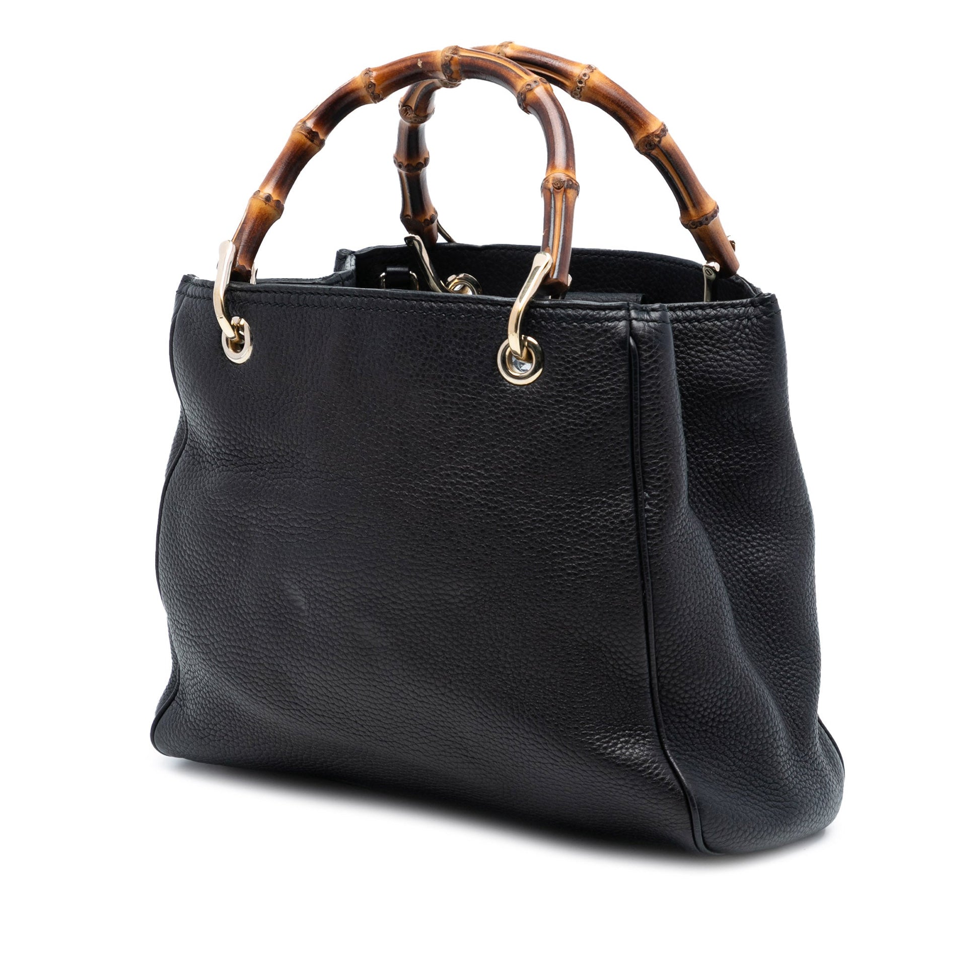Gucci Small Calfskin Bamboo Shopper Satchel