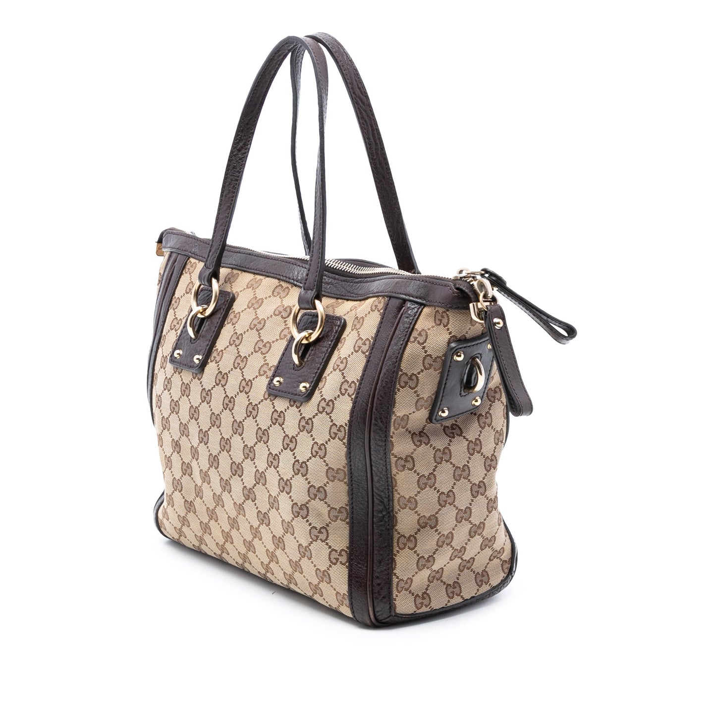 Gucci Medium GG Canvas Charm Satchel