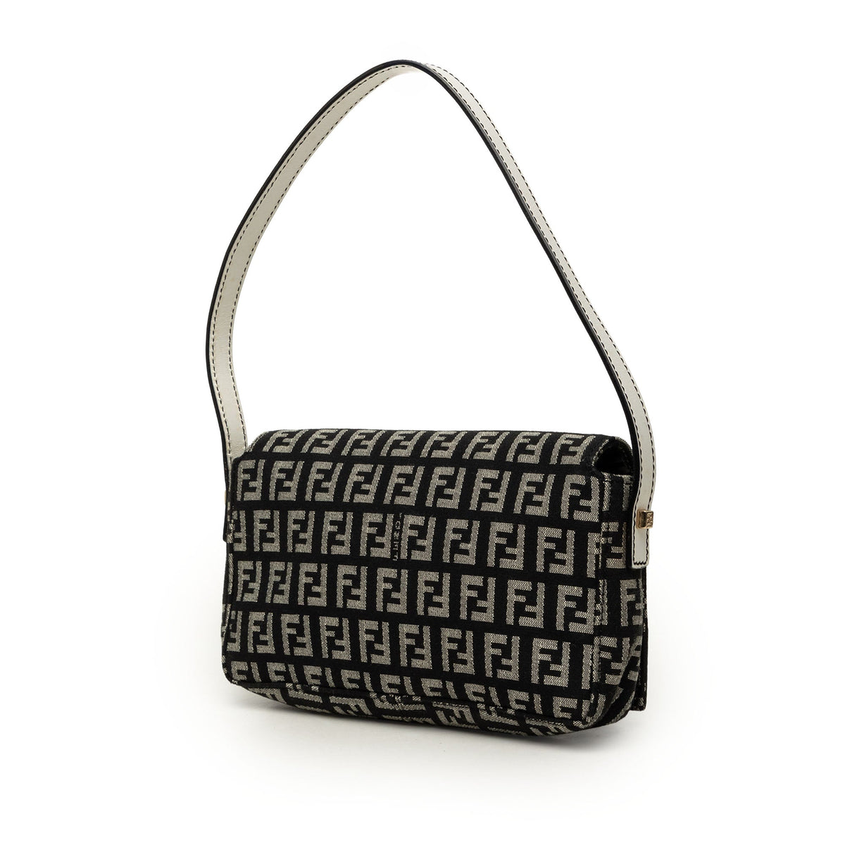 Fendi Zucchino Canvas Shoulder Bag